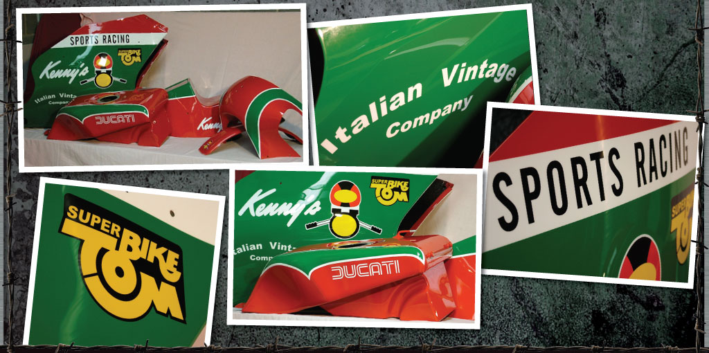 Classic Ducati set. Italian Vintage Company. Superbike Tom, Kenny's, Sports Racing