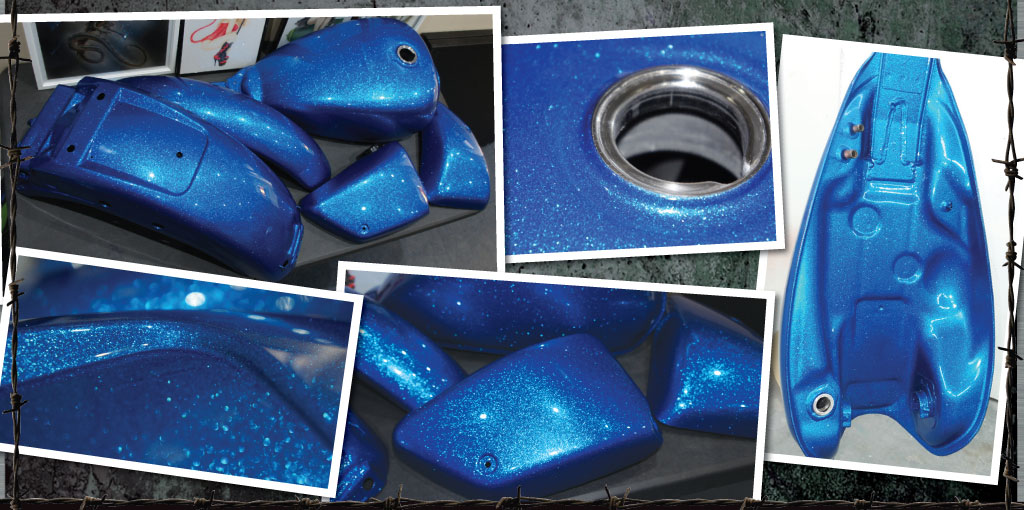 Honda blue glitter ball